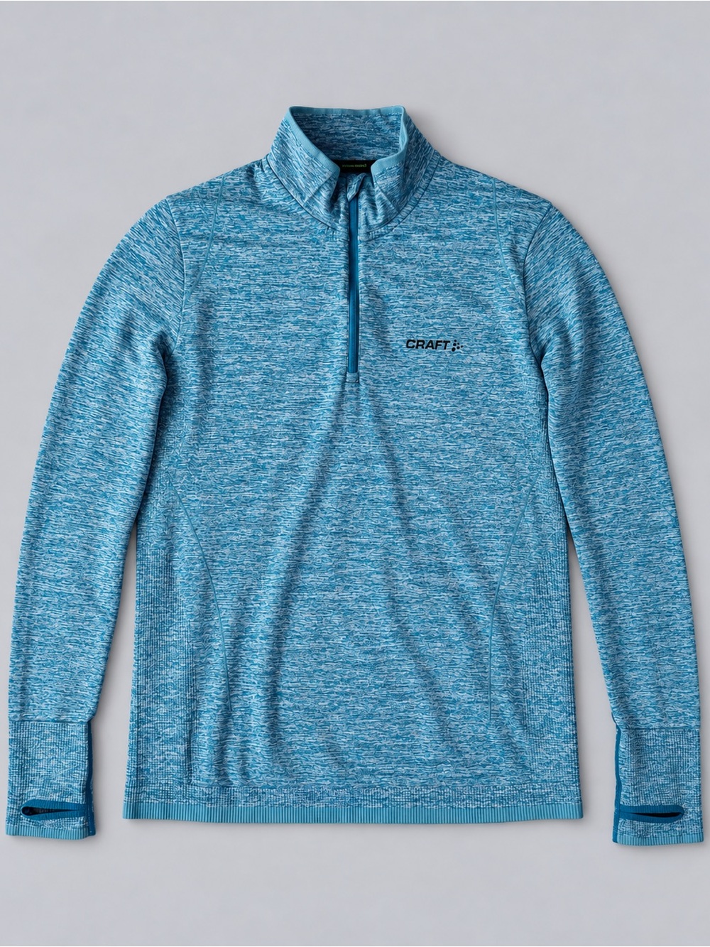 CRAFT Men Blue Half Zip Thermal Technical Base Layer Mock Sweater XL Activewear